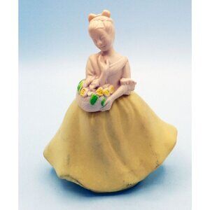 AVON Flower Maiden Glass Perfume Bottle 1974 Cotillion Cologne Decanter Vintage